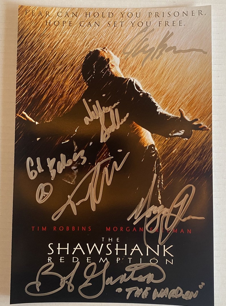 The Shawshank Redemption Full Cast Signed Autographed 8x12 Photo + COA ...
