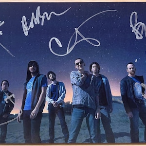 Linkin Park full band signed autographed 8x12 inch photo + COA