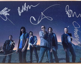 Linkin Park full band signed autographed 8x12 inch photo + COA