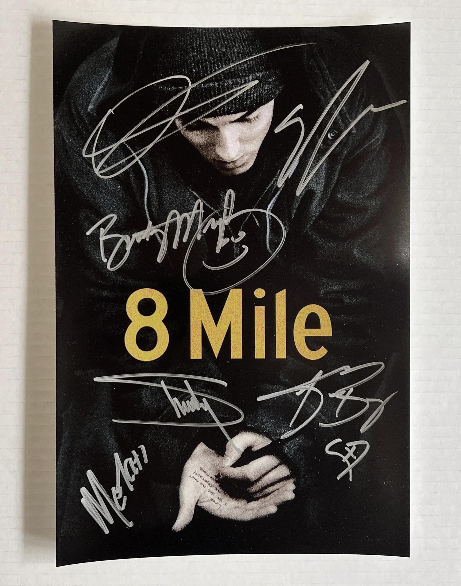 激レア　eminem エミネム 一点物　8mile オートグラフ　直筆　サイン 激レア eminem エミネム 一点物 8mile オートグラフ 直筆 サイン