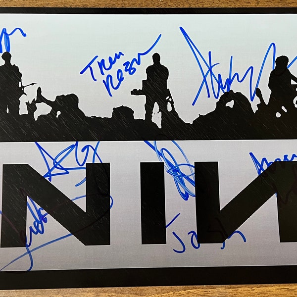 Nine Inch Nails band signed autographed 8x12 inch photo + COA