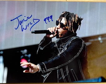 Juice Wrld signed & inscribed "999" autographed 8x12 inch photo + COA