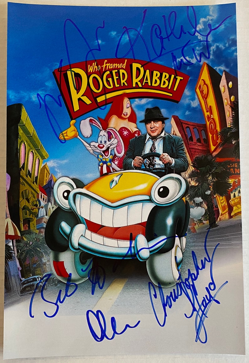 Robert Rabbit Picture Who Framed Roger Rabbit Full Cast Signed Autographed 8x12 Inch Photo ...