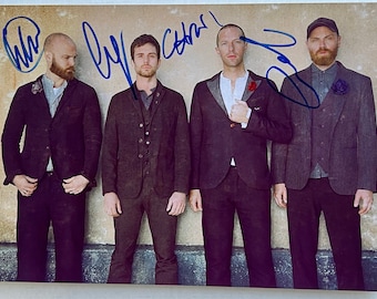 Coldplay full band signed autographed 8x12 inch photo + COA