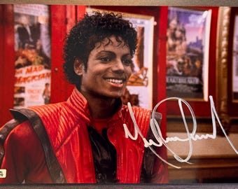 Michael Jackson Thriller Signed Autographed 8x12 Inch Photo + COA