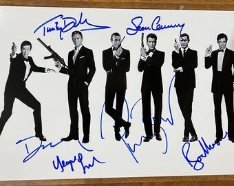 James Bond 007 cast signed autographed 8x12 inch photo + COA