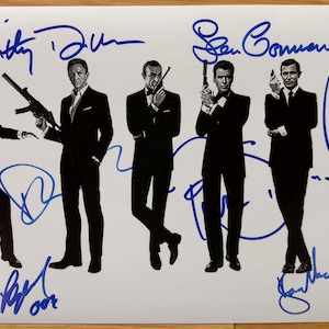 James Bond 007 cast signed autographed 8x12 inch photo + COA