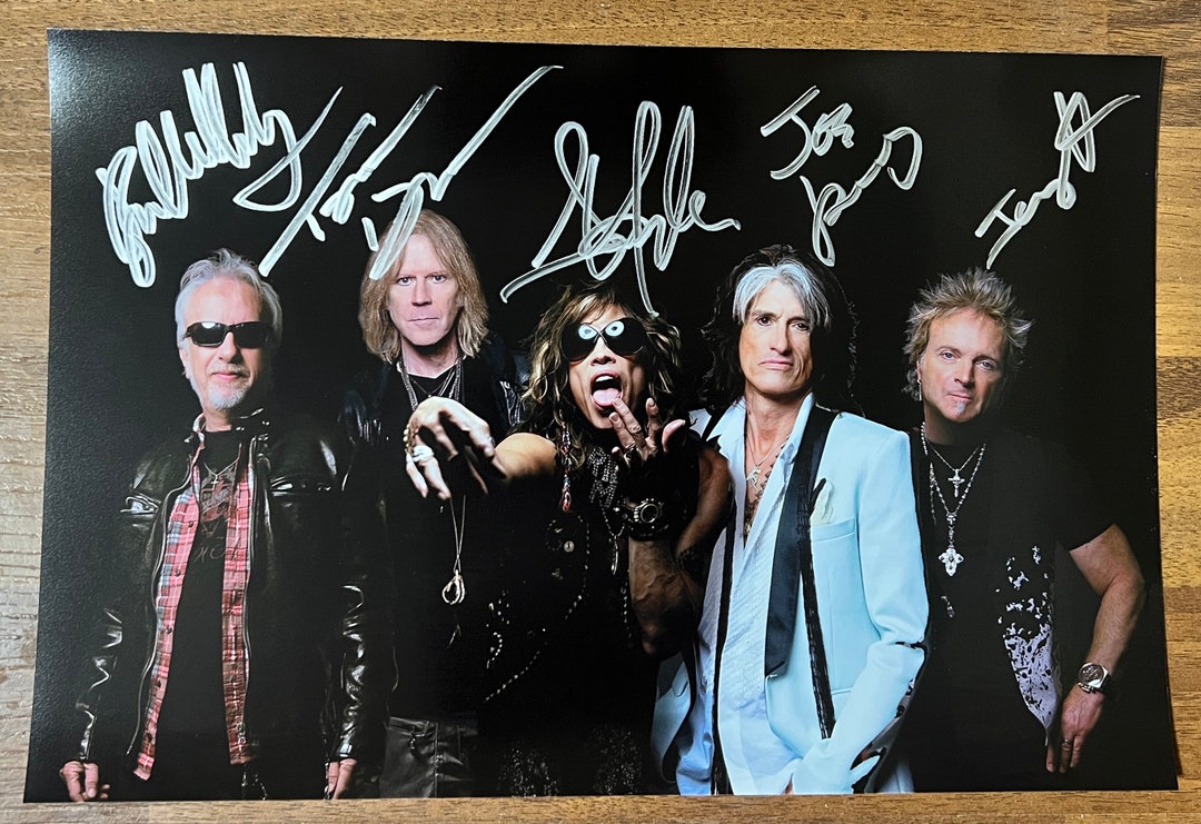 Aerosmith Full Band Signed Autographed 8x12 Inch Photo + COA - Etsy