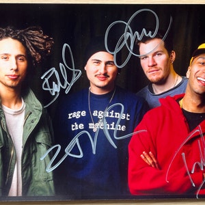 Rage Against The Machine band signed autographed 8x12 inch photo + COA