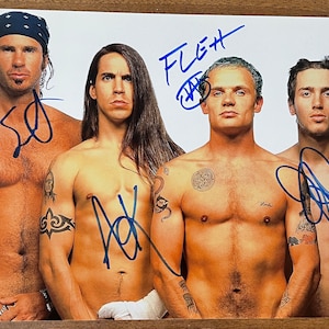 The Red Hot Chili Peppers full band signed autographed 8x12 inch photo + COA
