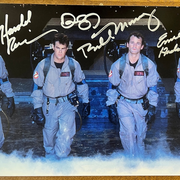 Ghostbusters complete cast signed autographed 8x12 inch photo + COA