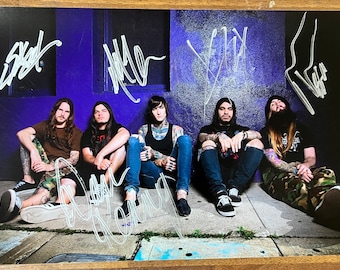 Suicide Silence Full Original Band Signed Autographed 8x12 Inch