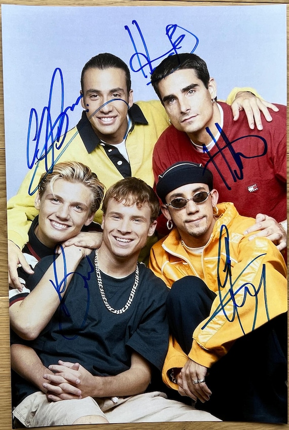 The Backstreet Boys Full Band Signed Autographed 8x12 Inch Photo +