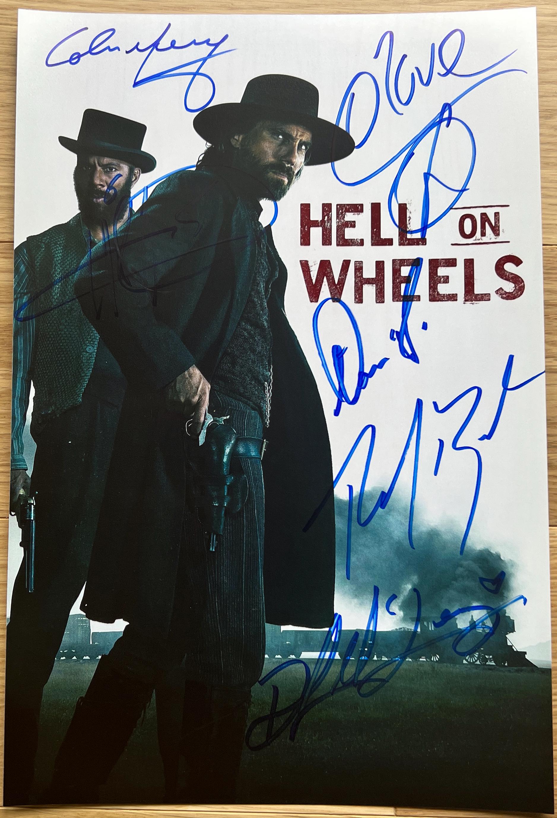 Hell on Wheels Full Cast Signed Autographed 8x12 Inch Photo COA