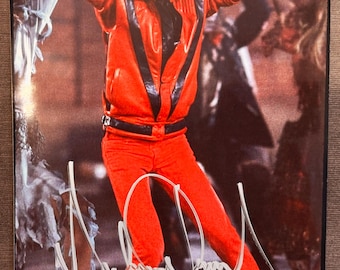 Michael Jackson Thriller Signed Autographed 8x12 Inch Photo + COA