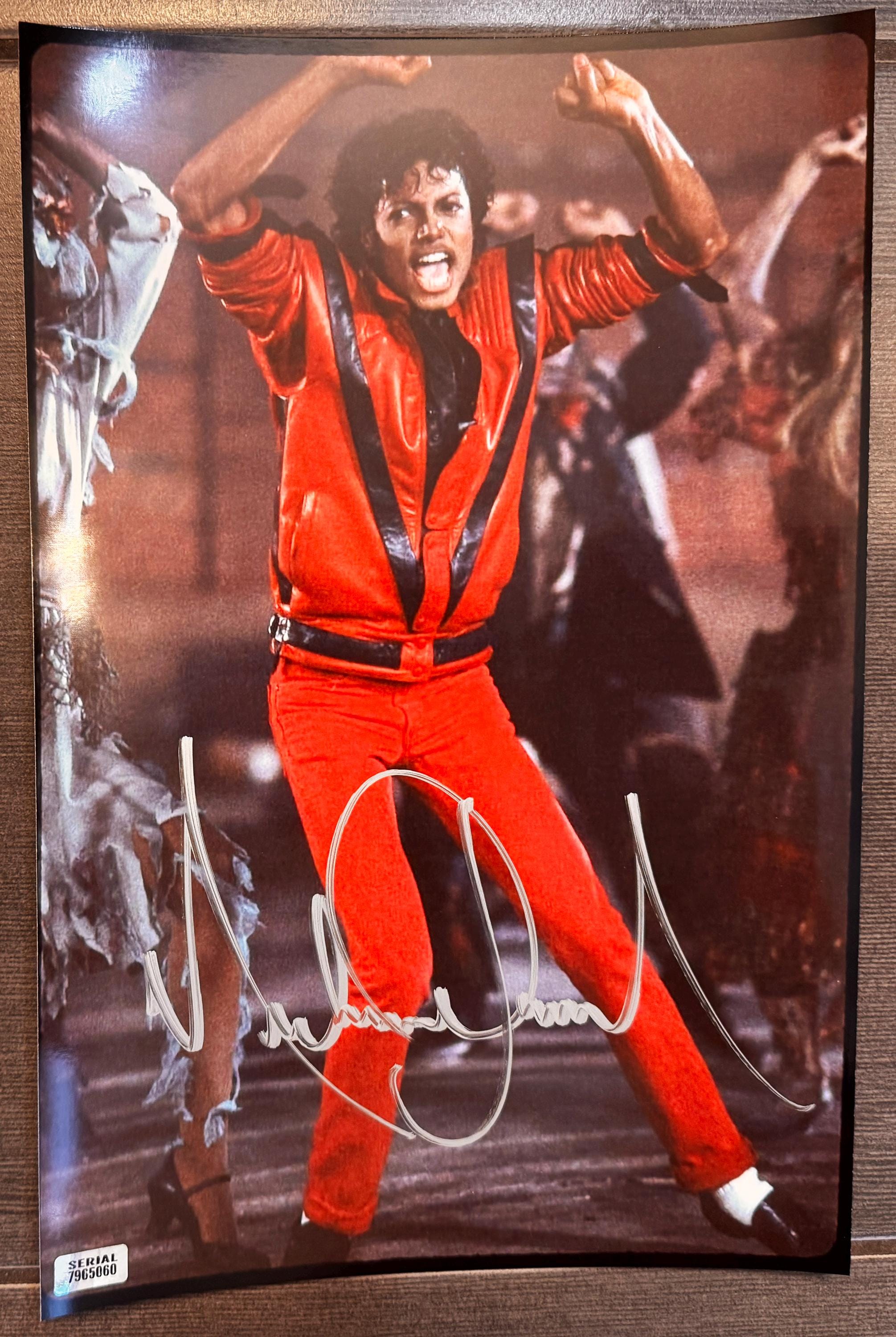 Michael Jackson Thriller Signed Autographed 8x12 Inch Photo + COA