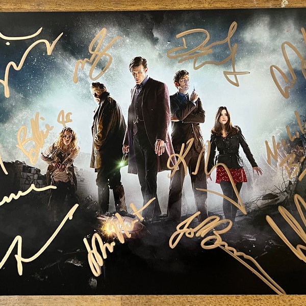 Doctor Who cast signed autographed 8x12 inch photo + COA