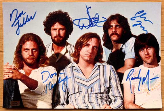The Eagles full band signed autographed 8x12 inch photo +