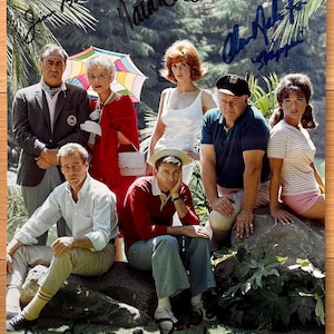 Casting complet de l'île de Gilligan, photo dédicacée dédicacée de 20 x 30 cm + certificat d'authenticité