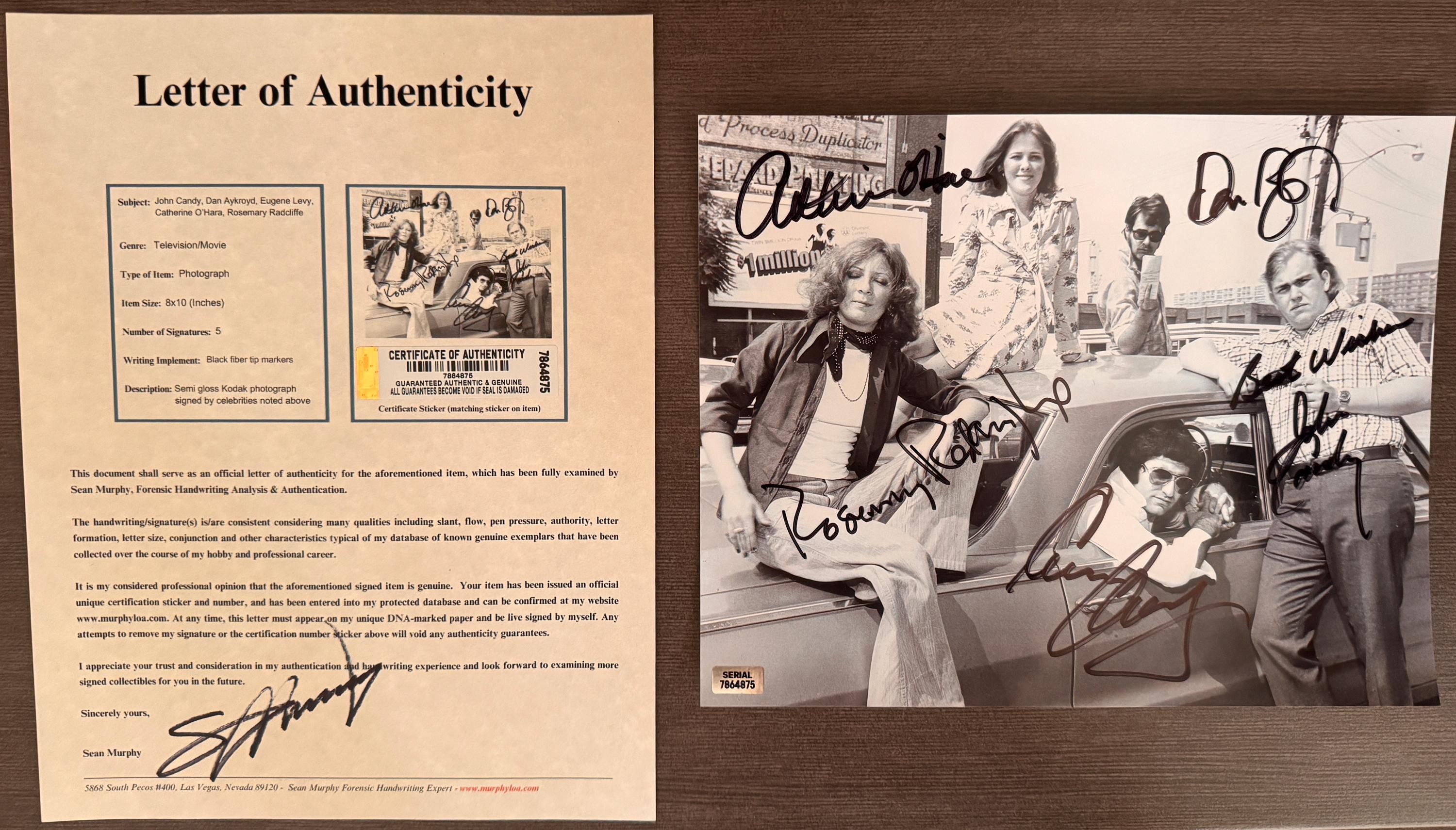 SCTV Original Cast Signed Autographed 8x12 Inch Photo + COA John Candy ...