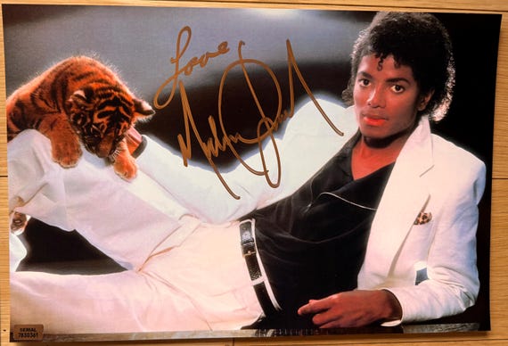 Michael Jackson サイン入りポートレート Michael Jackson Full Signed Autographed 8x12 Inch Photo + COA - Etsy
