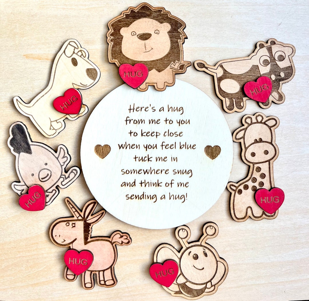 Pocket Hug Animals Pocket Hug Card Pocket Hug Token Pocket Hug Etsy