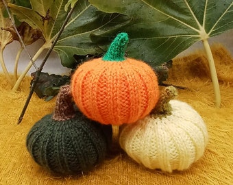 Halloween Munchkin Pumpkin Knitting Pattern: DK Autumn Fall Ornament Garland (PDF) EASY Charity Knit