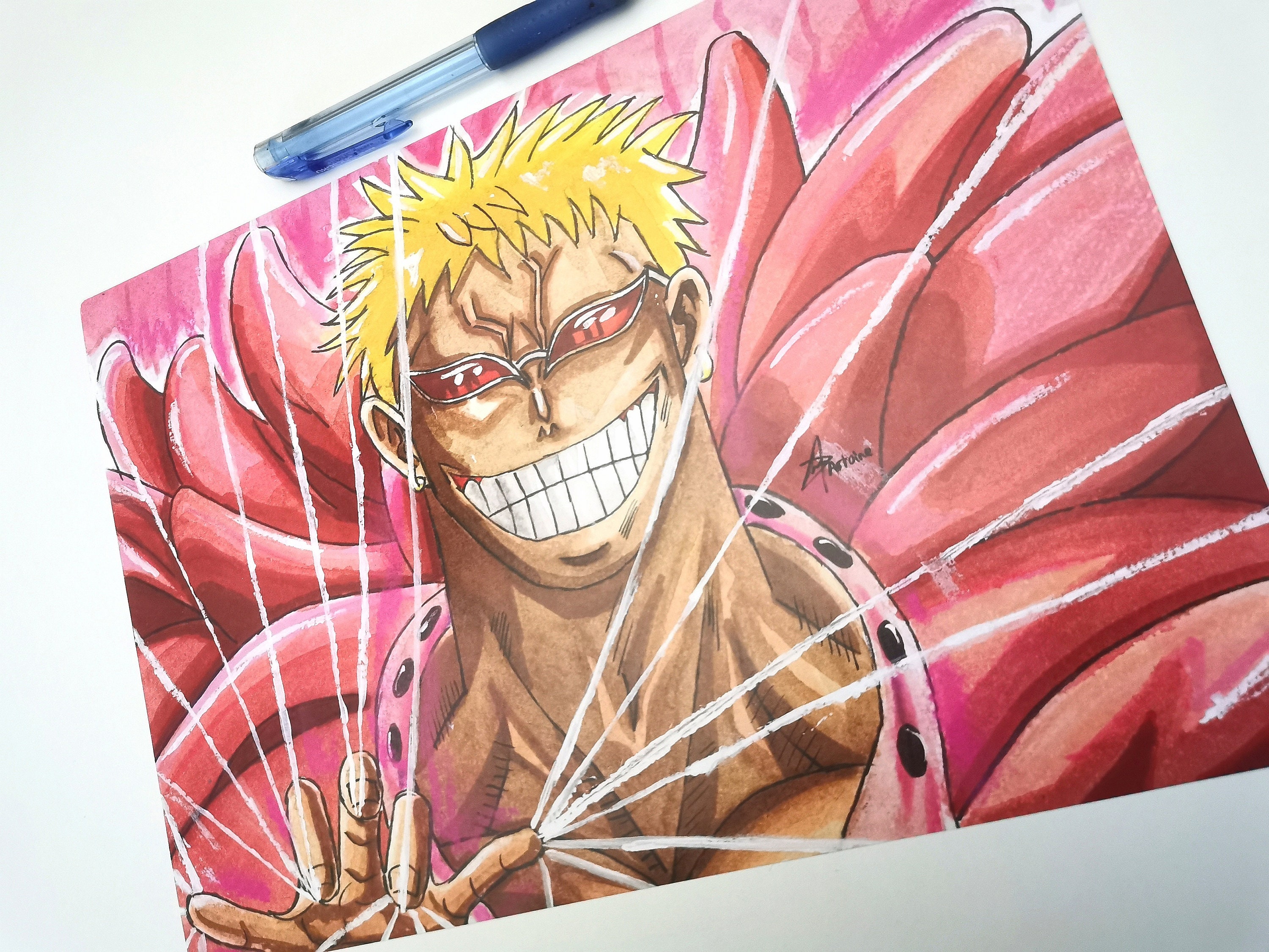 Print illustration Donquixote Doflamingo One piece -  Portugal