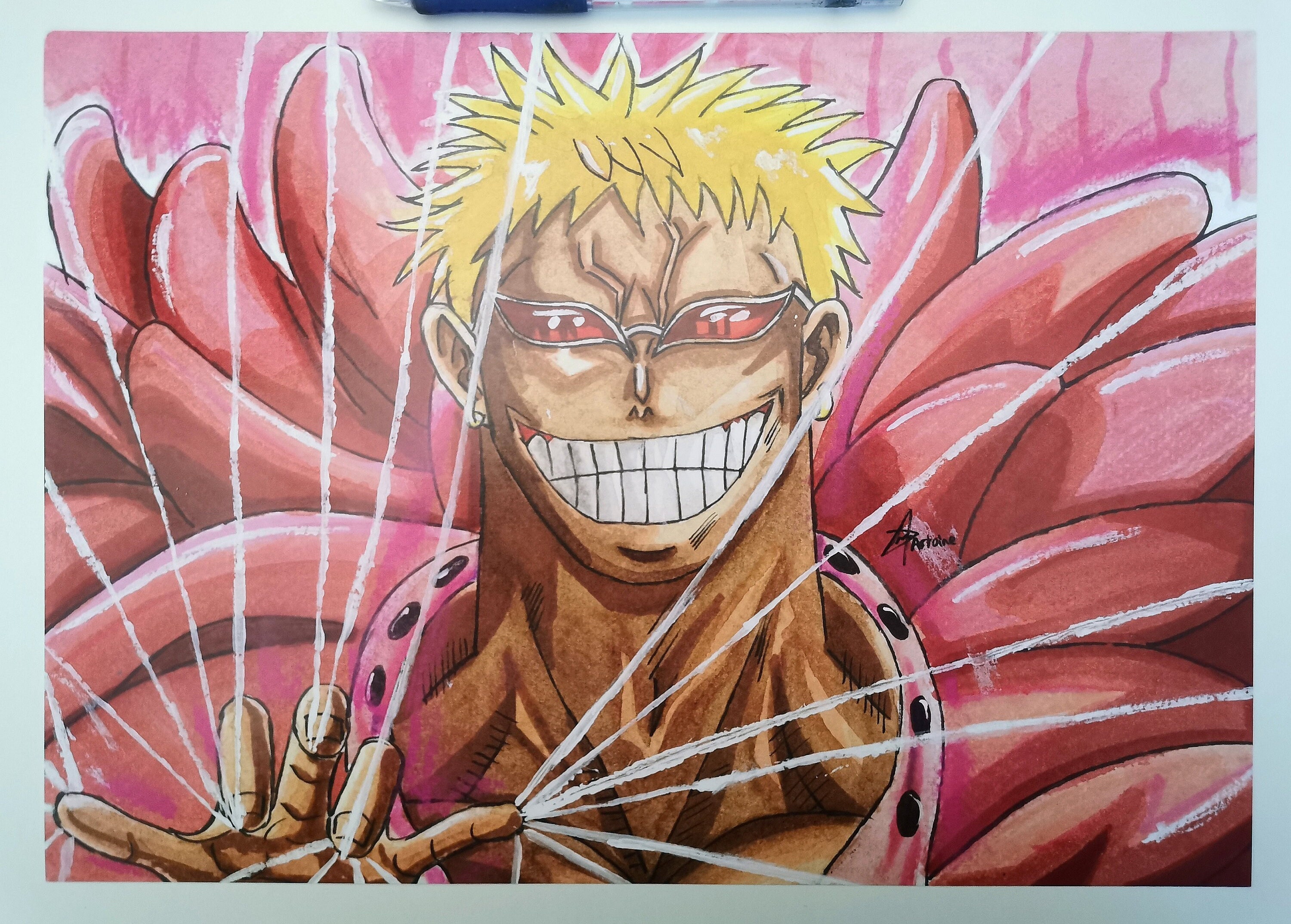 Print illustration Donquixote Doflamingo One piece -  Portugal