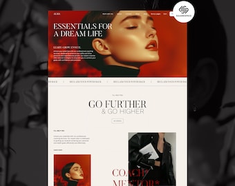 Red Squarespace 7.1 Website Template for Coaches | Life Coach Consultant | Bold Luxury Design