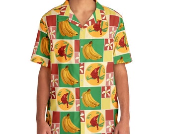 Orangutan Bananas Tropical Men's Hawaiian Shirt