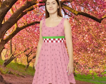 Nezuko, Demon Slayer, Anime Women's Skater Dress