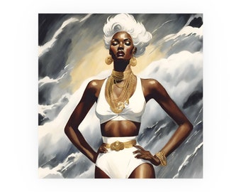 Póster de arte vintage de Storm - Fanart de X-Men, impresión de Weather Witch