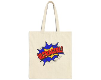 UltraGirl Comic cotton canvas tote bag