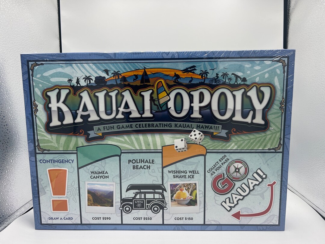 Kauai Opoly Board Game, Hawaii Etsy