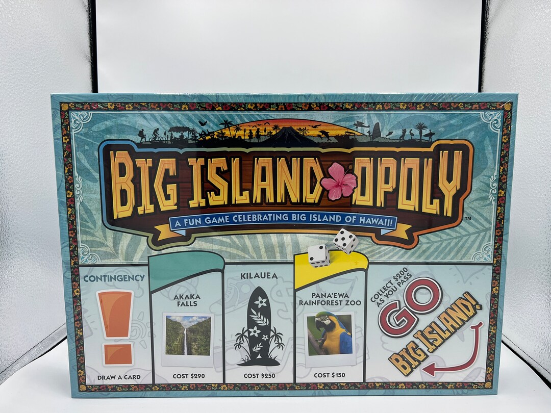Big Island Opoly Board Game. Hawaii Etsy