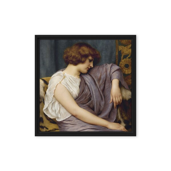 Briseis (1896) von John William Godward - Gerahmter Leinwand Kunstdruck 40 x 40 | 40 cm x 40 cm