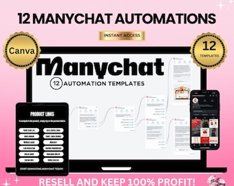 Manychat Automation Flows: Sales Funnel Chatbot (MRR/PLR) (Digital Download)