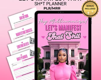 Manifestation eBook Planner Canva Template: PLR/MRR Digital Download