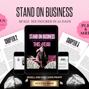 Stand On Business Editable Canva Ebook Template With PLR by Generational Luxury •  Passive Income •Master Label Rights(MRR) Digital Product•