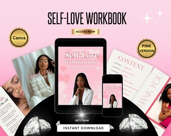 Self Love Workbook: Canva Template with MRR PLR