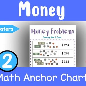 2nd Grade Math Anchor Charts Money Posters