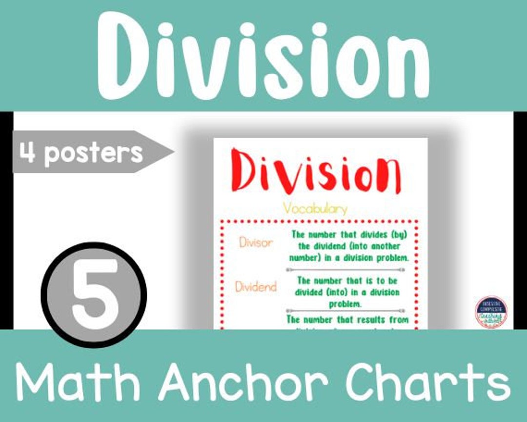 5th Grade Math Anchor Charts Division - Etsy