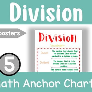 5th Grade Math Anchor Charts Division