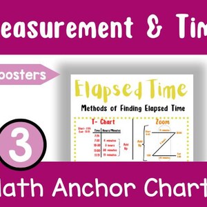3rd Grade Math Anchor Charts Measurement and Time