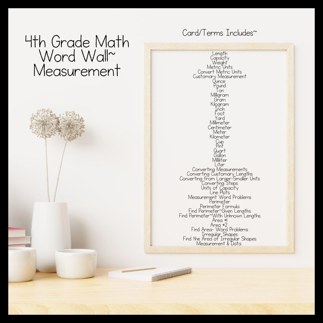 4th Grade Math Word Wall in Spanish | Tarjetas de vocabulario para  matemáticas