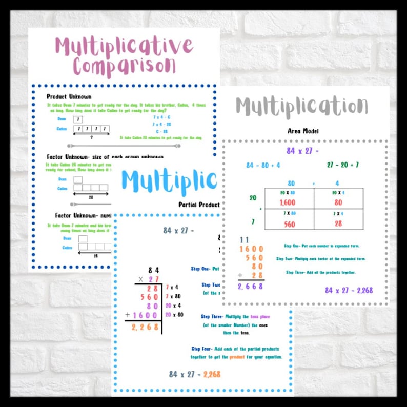 4th Grade Math Multiplication Chart