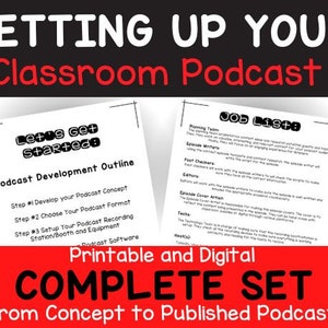 Setting Up Your Classroom Podcast Complete Set