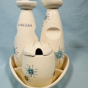 Franciscan Atomic Starburst Full Cruet Set