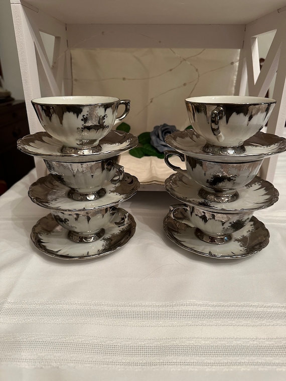 Rare Antique Heinrich Fabrih Bavaria Silver and White Tea Set - Etsy